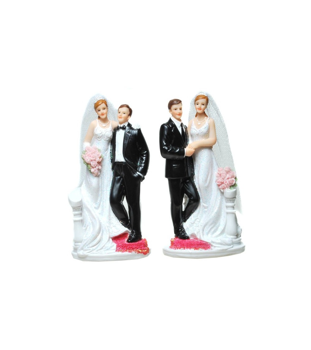 Figurine de mariés sur tapis rouge, le lot de 2 assorties Figurines de mariée ALSACESHOPPING