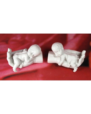 Figurine bébé dans la main, le lot de 2 statuettes Anges ALSACESHOPPING
