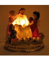 Jésus avec enfants Animations et guirlandes lumineuses ALSACESHOPPING