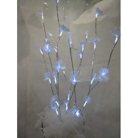 Bouquet fibre optique led blanche Décoration de table  ALSACESHOPPING