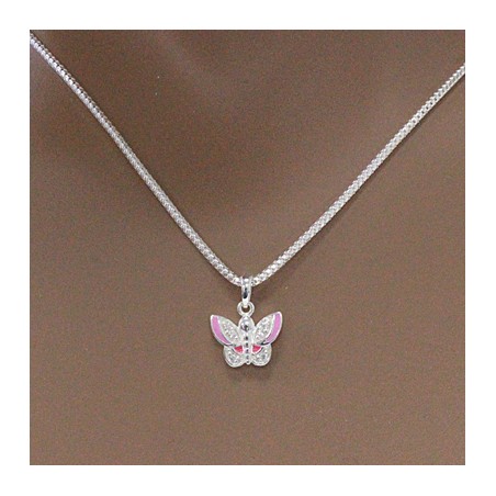 Pendentif papillon rose Bijoux et coffrets à bijoux ALSACESHOPPING